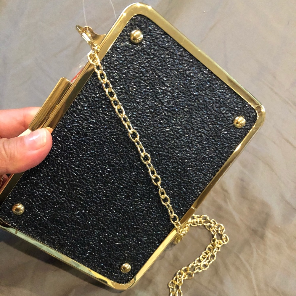 Blk/gold satchel